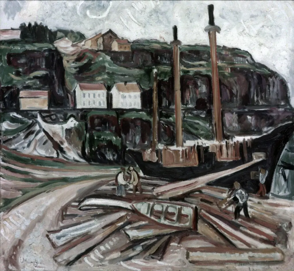 Ship Being Scrapped, by Edvard Munch