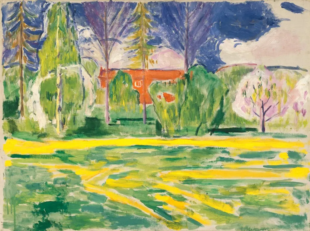 Spring at Ekely, by Edvard Munch