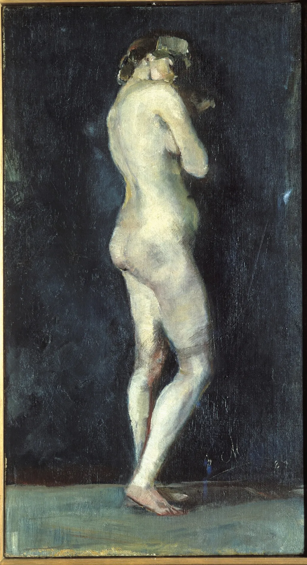 Standing Female Nude, by Edvard Munch, oil, 1894