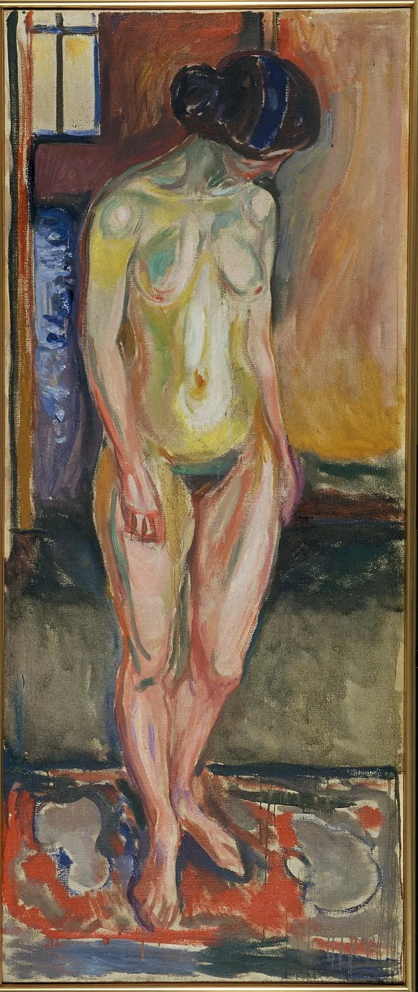 Standing Nude: Evening, by Edvard Munch, oil, 1922
