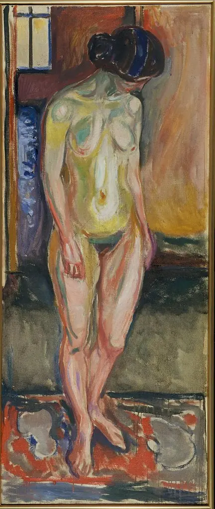 Standing Nude: Evening, by Edvard Munch