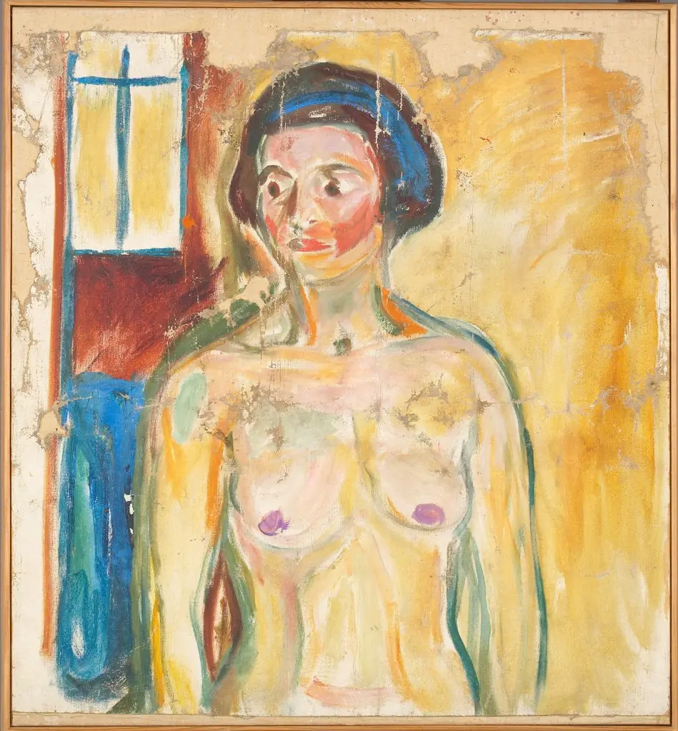 Standing Nude: Half-Figure, by Edvard Munch