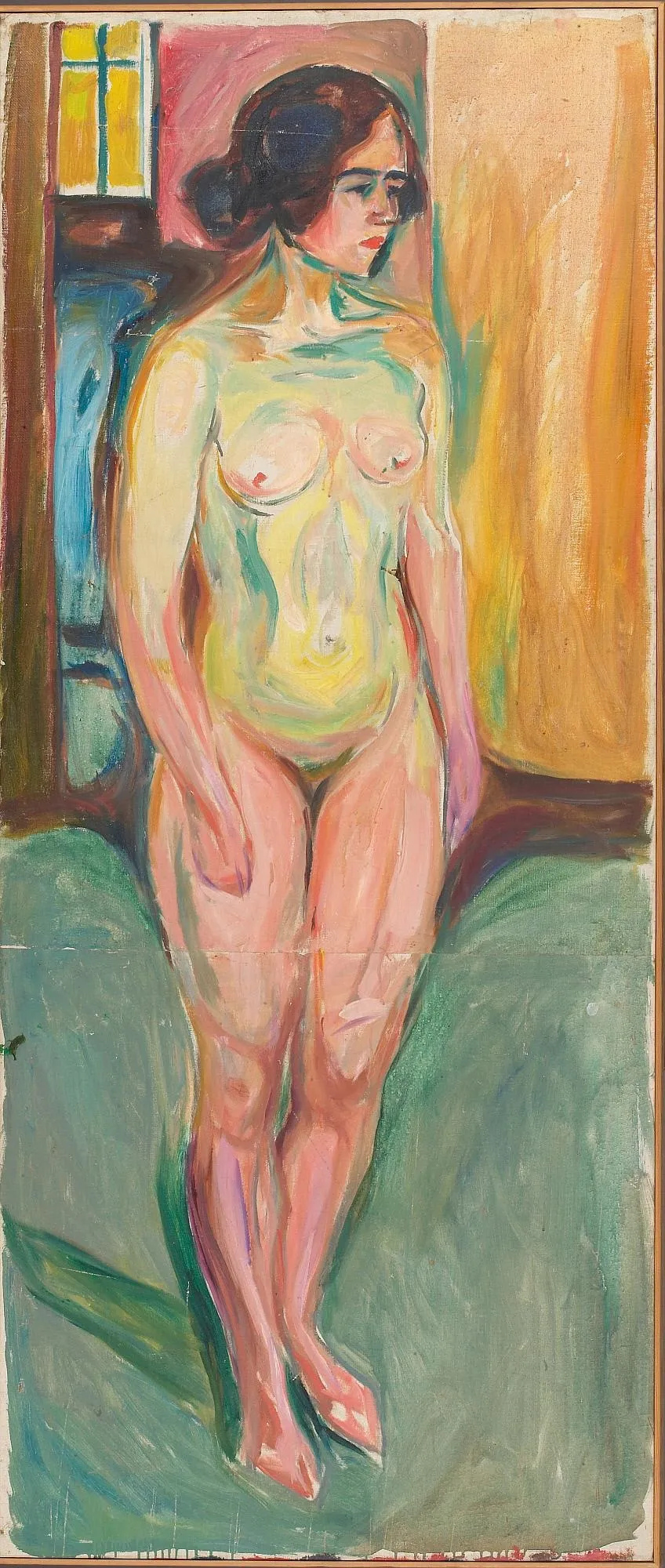 Standing Nude: Noon, by Edvard Munch, oil, 1922