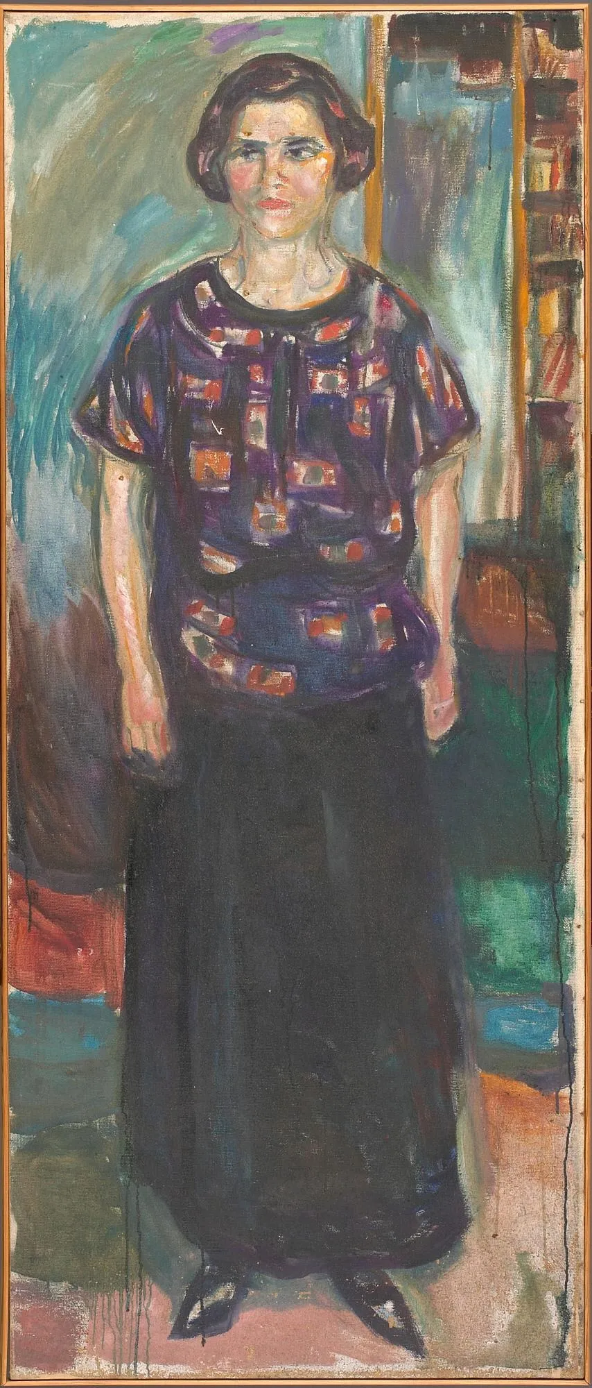 Standing Woman, by Edvard Munch, oil, 1920