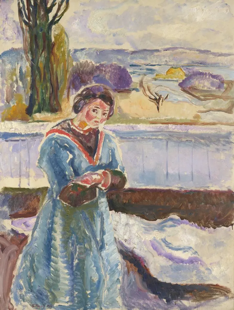 Standing Woman with Arms Folded, by Edvard Munch
