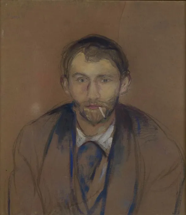 Stanislaw Przybyszewski, by Edvard Munch, oil, 1898