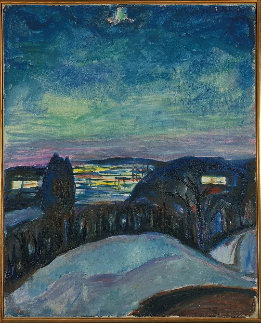 Starry Night, by Edvard Munch, oil, 1922