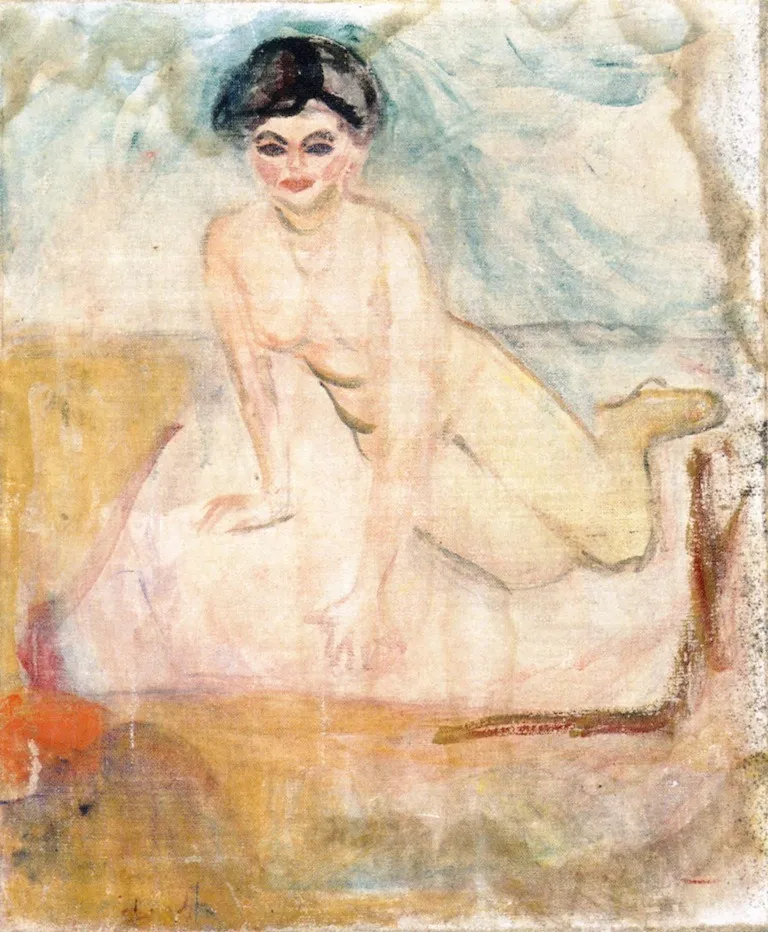 Study of a Nude, by Edvard Munch, oil, 1898