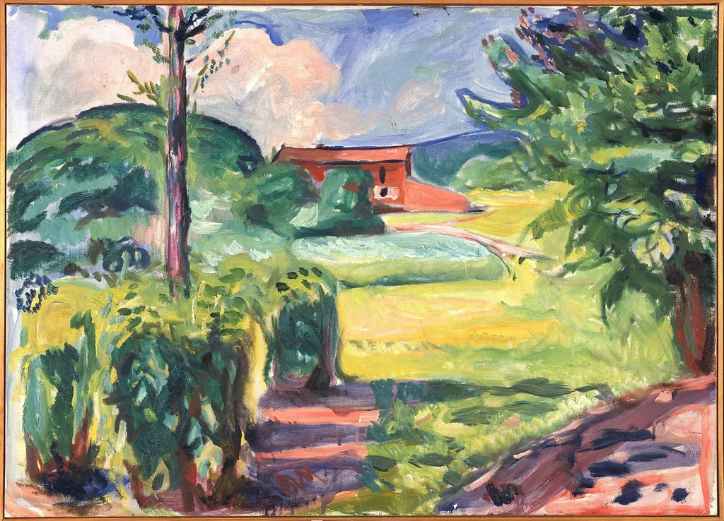 Summer at Ekely, by Edvard Munch, oil, 1921