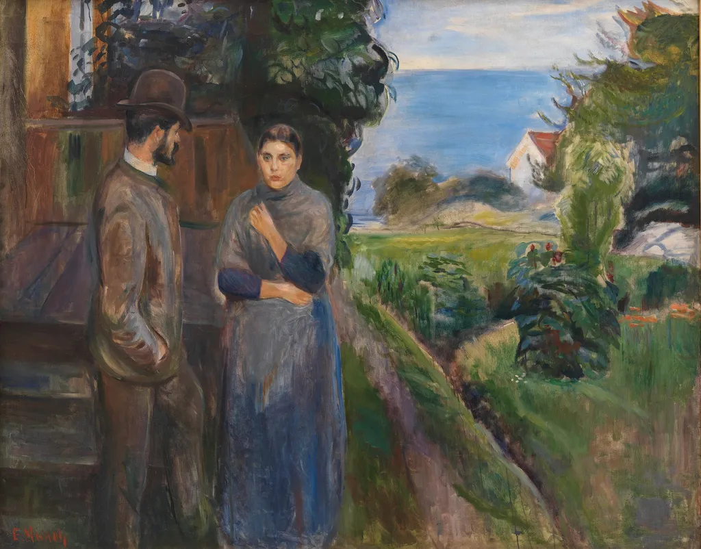 Summer Evening, by Edvard Munch, oil, 1895