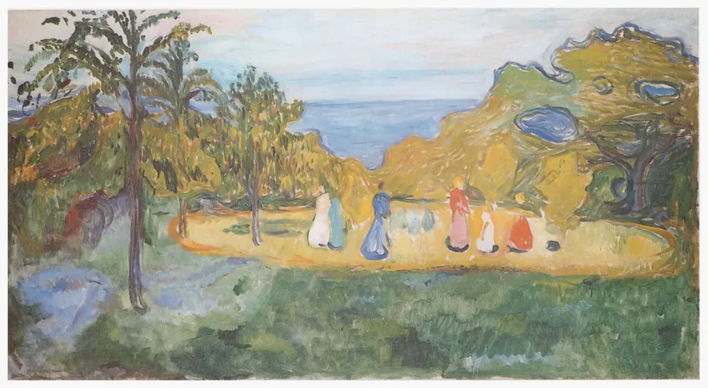 Summer in the Park (The Linde Frieze), by Edvard Munch