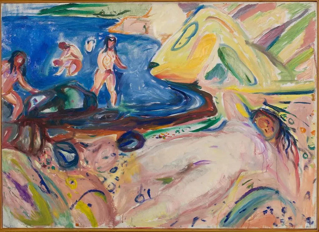 Sunbathing, by Edvard Munch