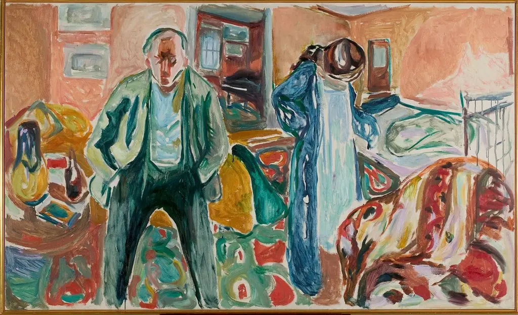 The Artist and his Model, by Edvard Munch