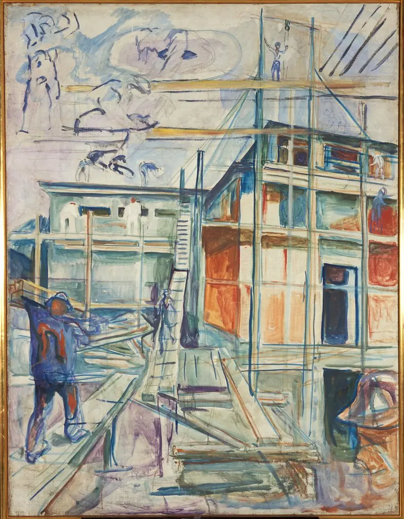 The Building of the Winter Studio, by Edvard Munch