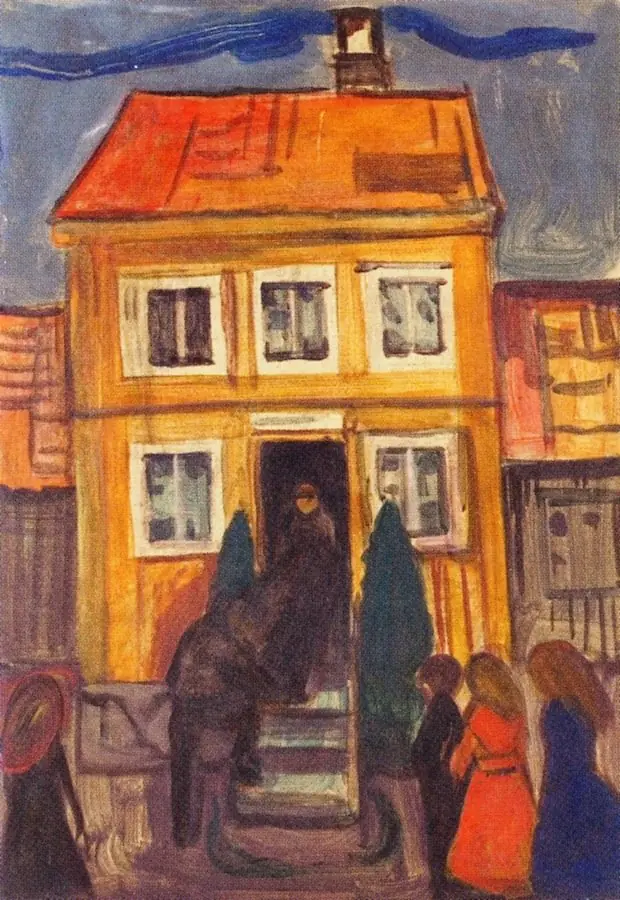 The Coffin is Carried Out, by Edvard Munch