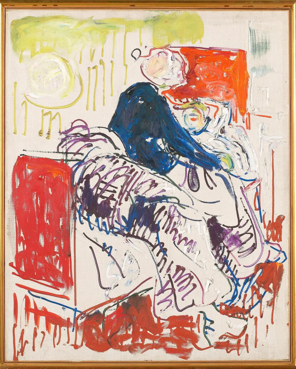 The Death of the Bohemian, by Edvard Munch, oil, 1915