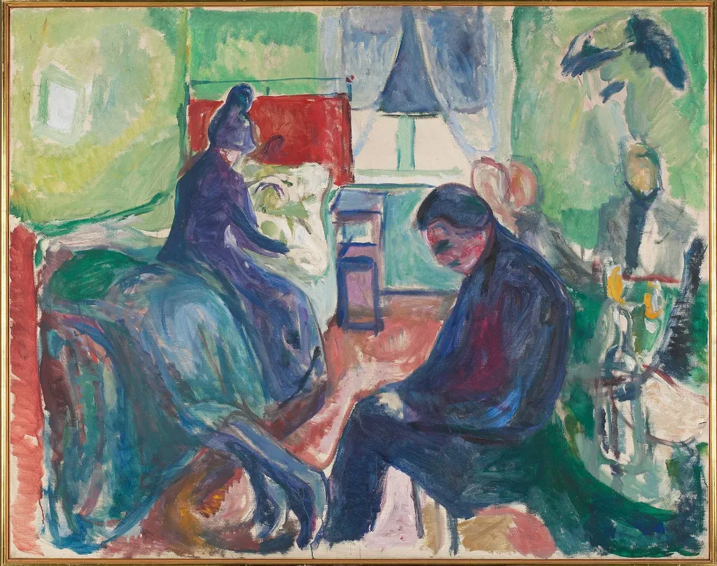 The Death of the Bohemian, by Edvard Munch, oil, 1915