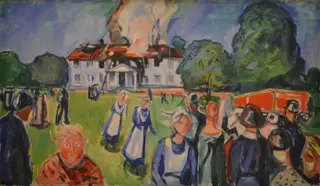The House is Burning!, by Edvard Munch, 1927