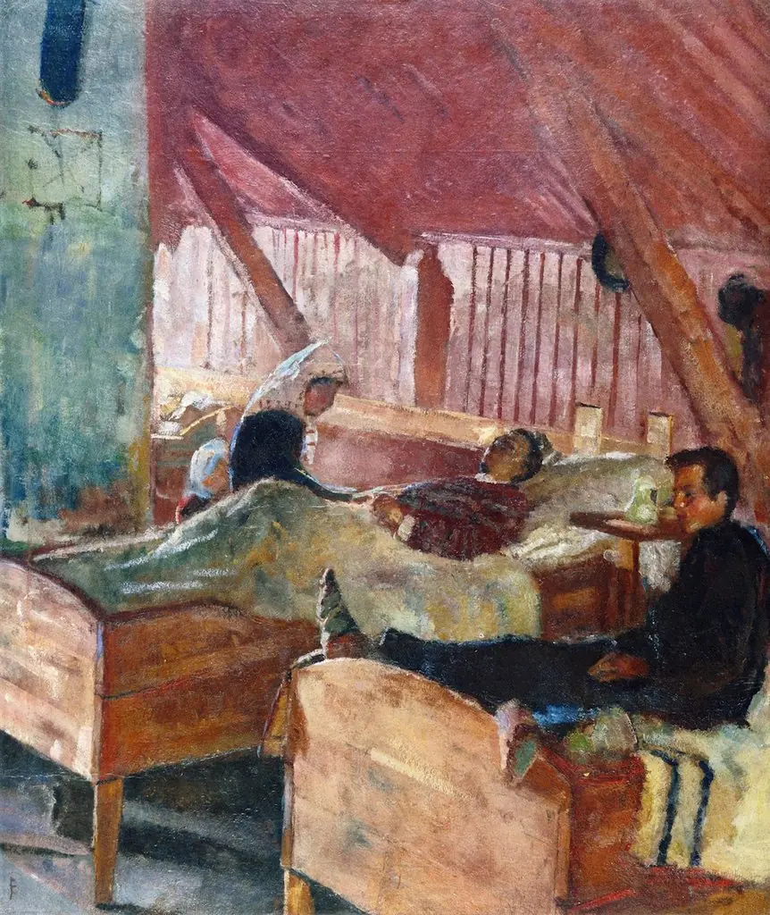 The Infirmary at Helgelandsmoen, by Edvard Munch