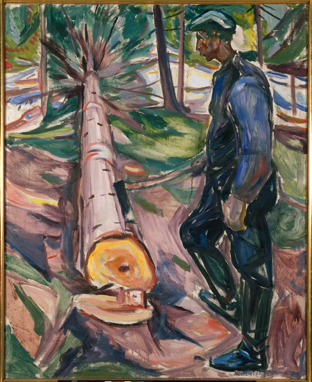 The Logger, by Edvard Munch, oil, 1913