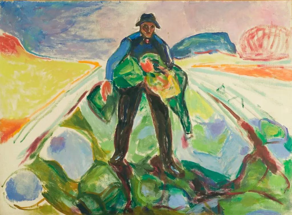 The Man in the Cabbage Field, by Edvard Munch