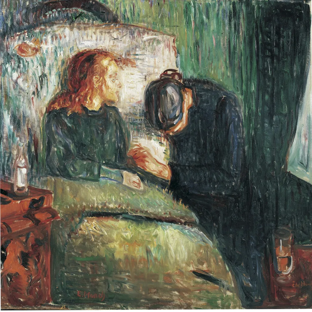 The Sick Child, by Edvard Munch, oil, 1907