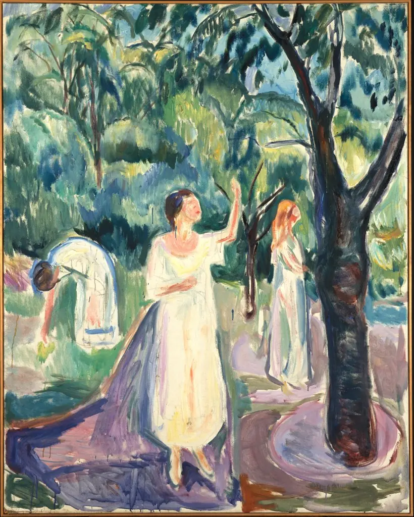 Three Women in the Garden, by Edvard Munch