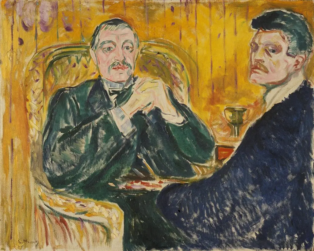 Torvald Stang and Edvard Munch, by Edvard Munch