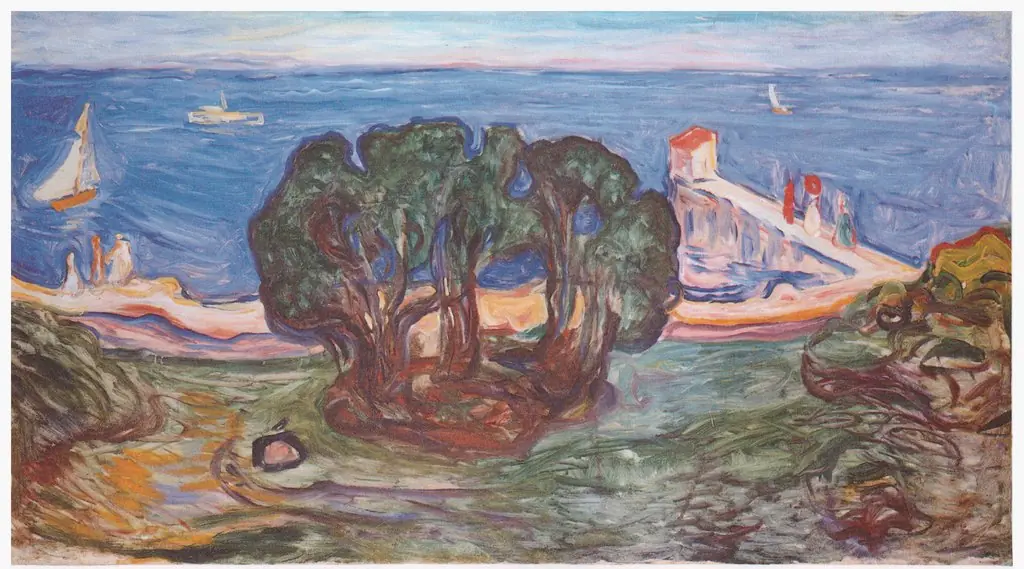 Trees by the Beach (The Linde Frieze), by Edvard Munch
