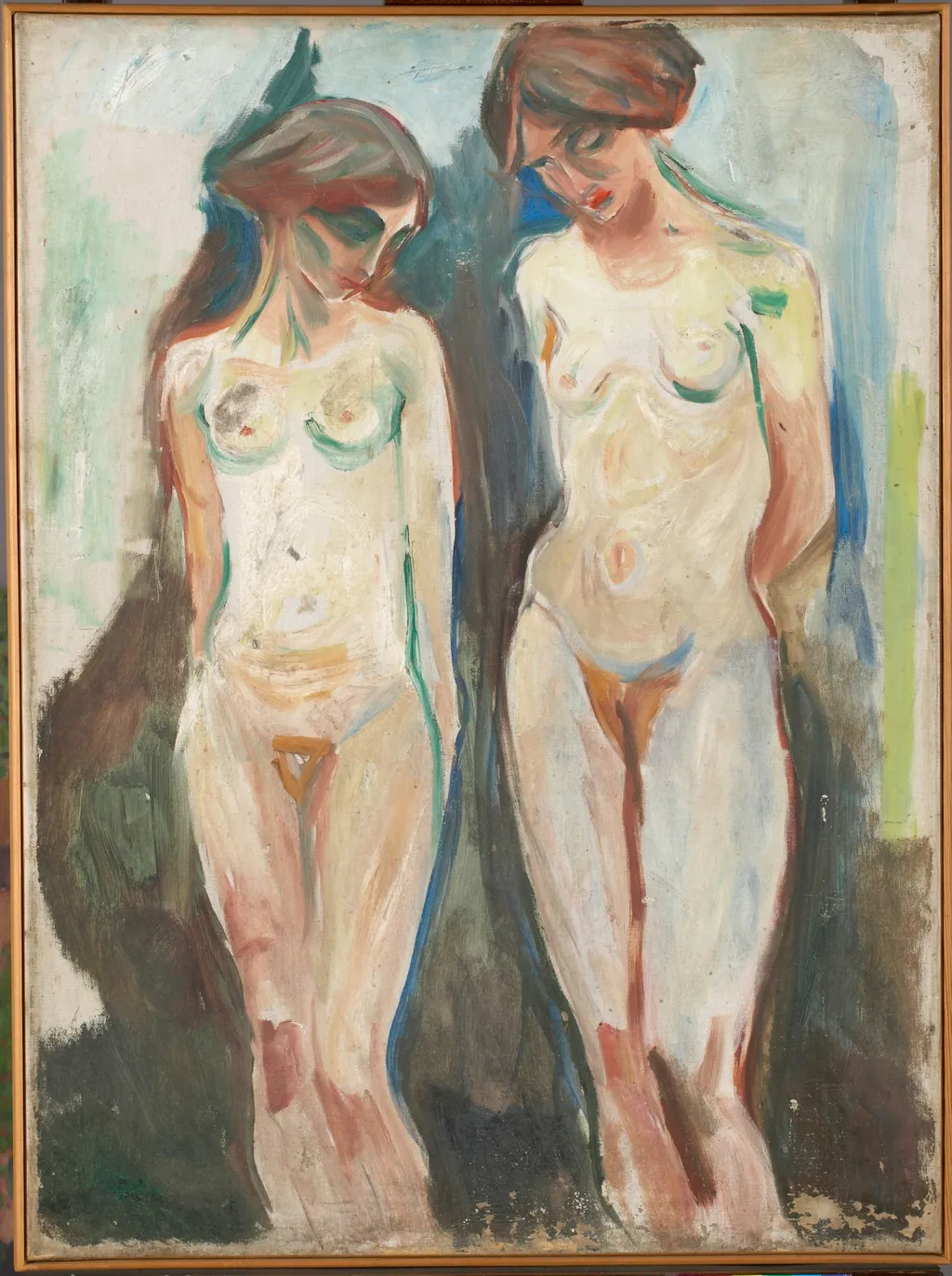 Two Graces, by Edvard Munch, oil, 1927