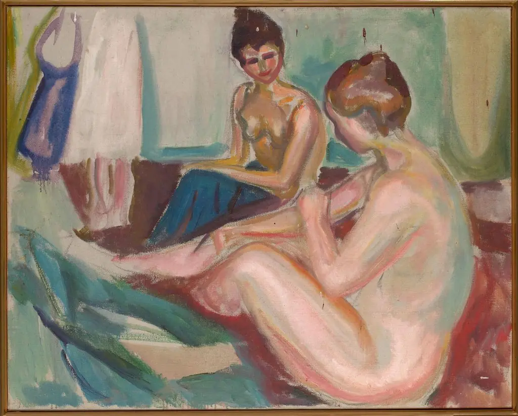 Two Seated Nudes, by Edvard Munch