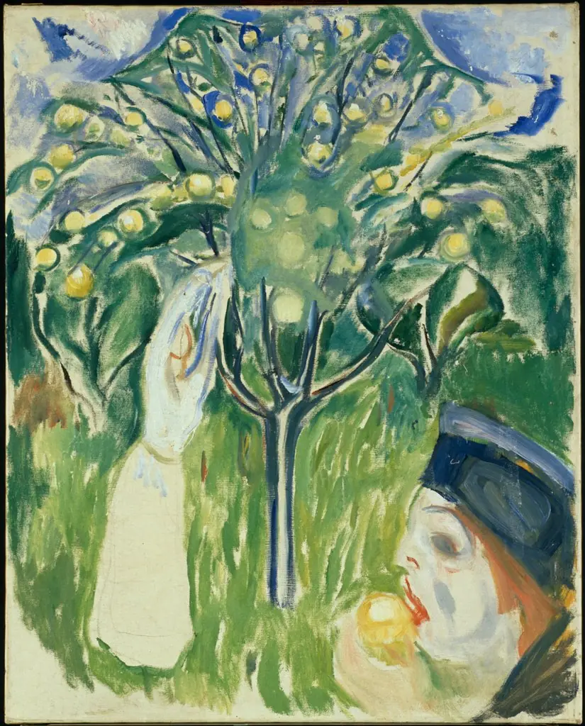 Two Women in the Garden, by Edvard Munch