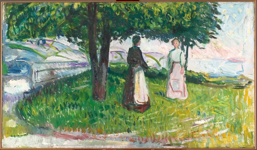 Two Women under a Tree, by Edvard Munch