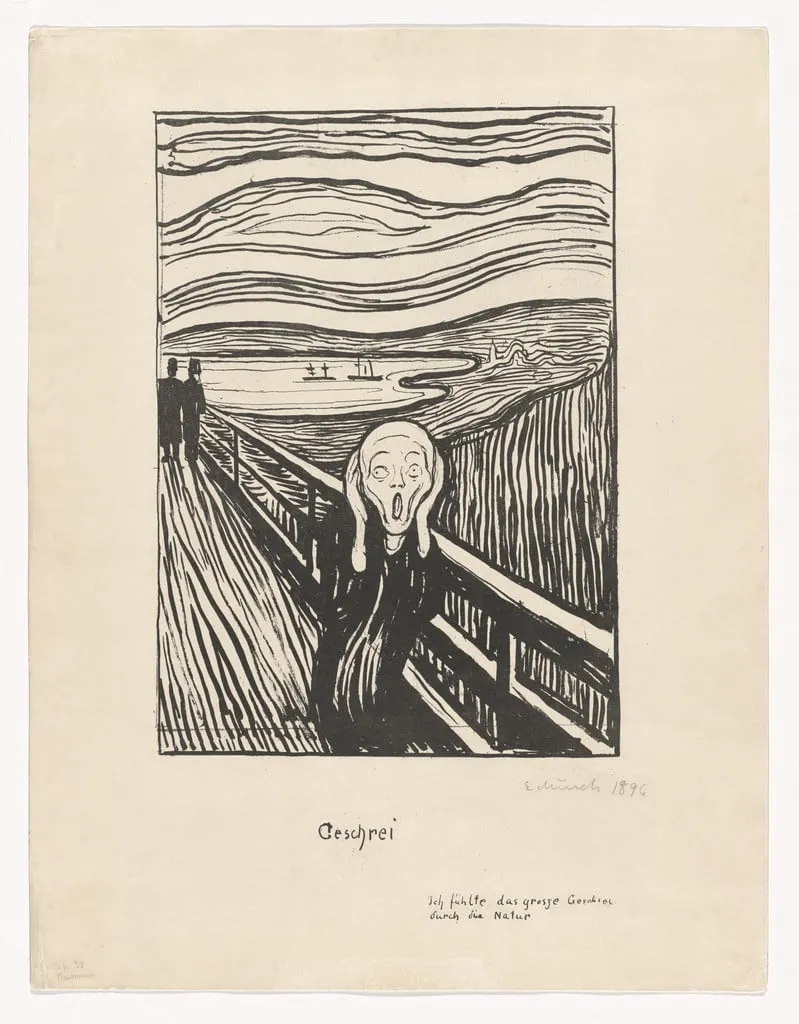 Untitled, by Edvard Munch, ink, 1895