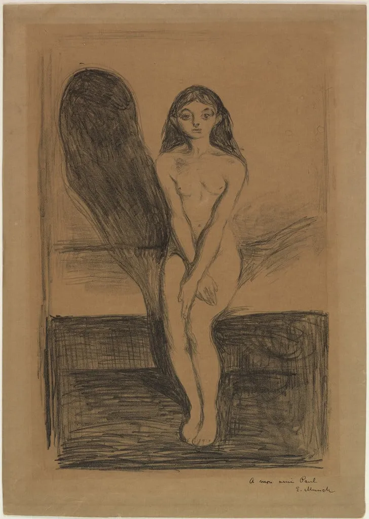 Untitled, by Edvard Munch, ink, 1894