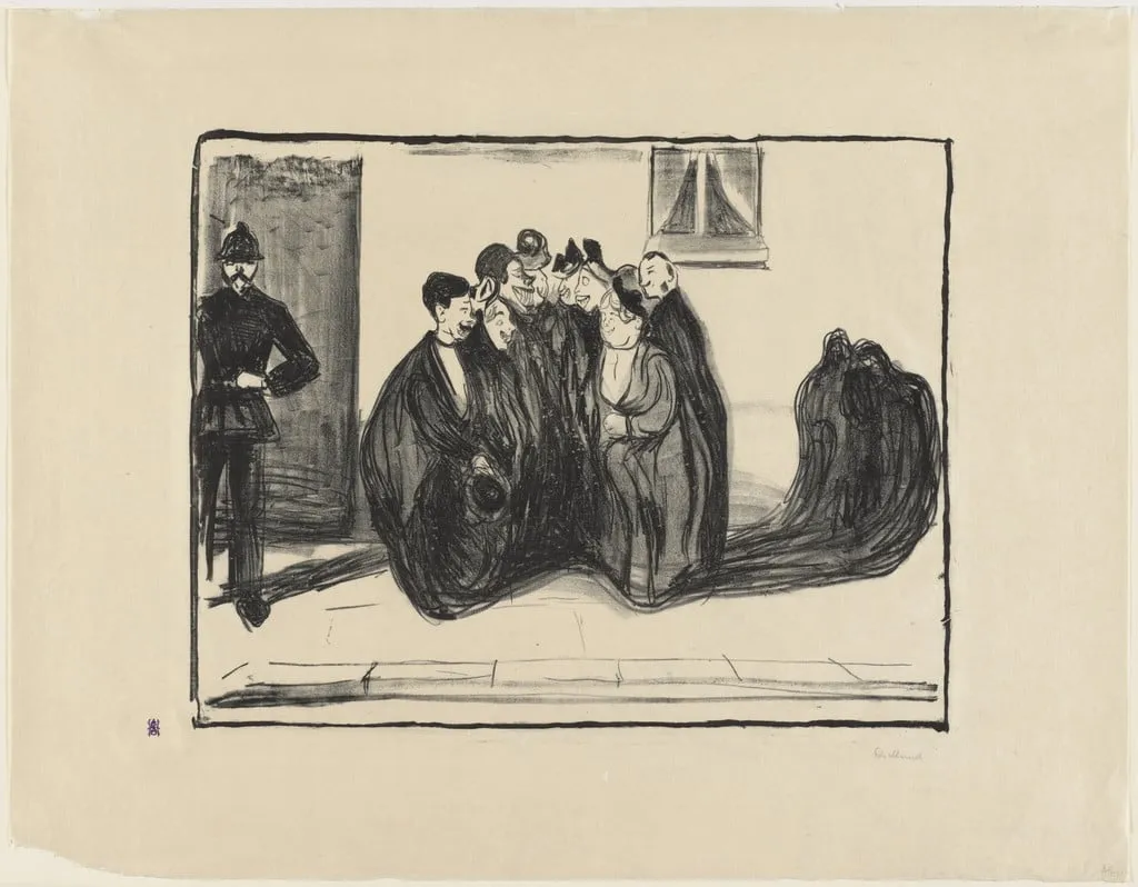 Untitled, by Edvard Munch, ink, 1899