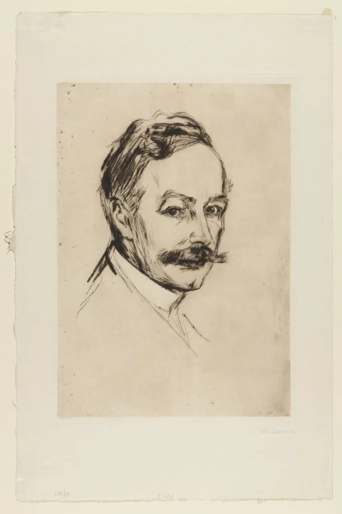 Untitled, by Edvard Munch, ink, 1902