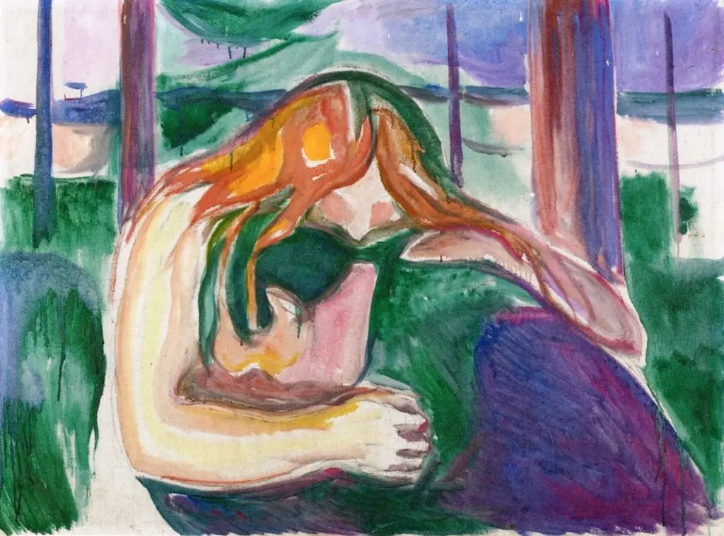 Vampire, by Edvard Munch