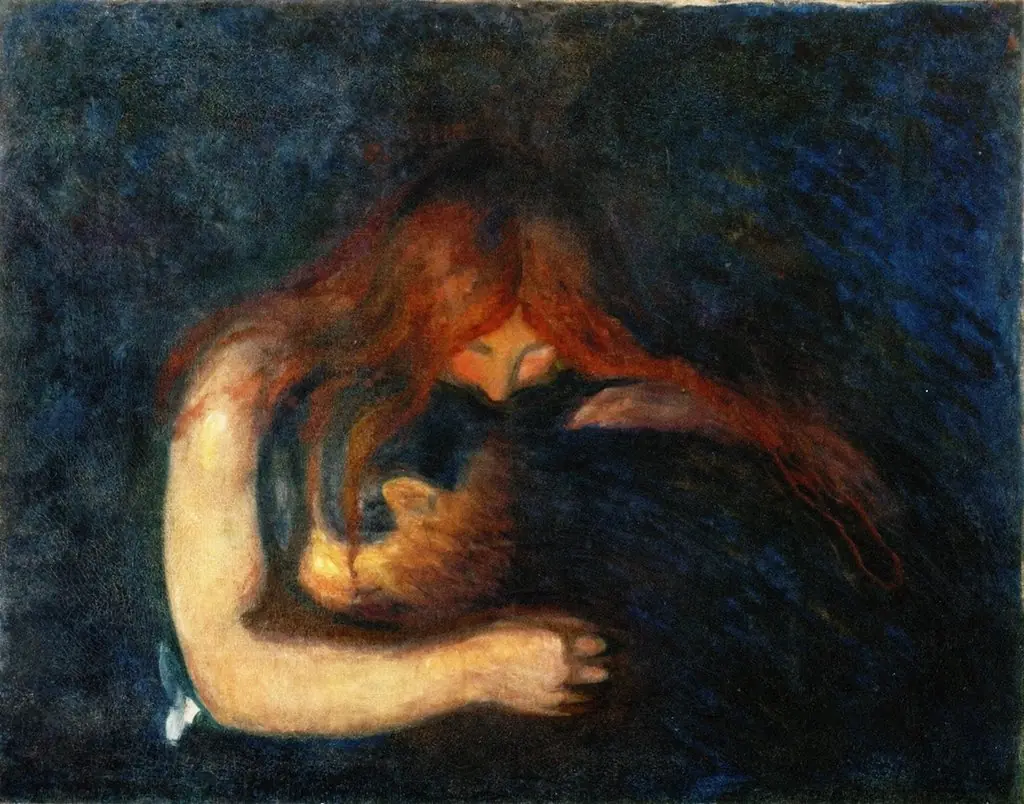Vampire, by Edvard Munch