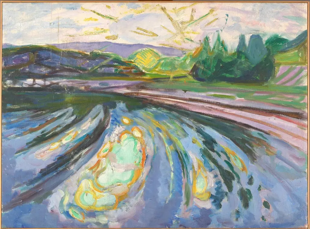 Waves against the Shore, by Edvard Munch