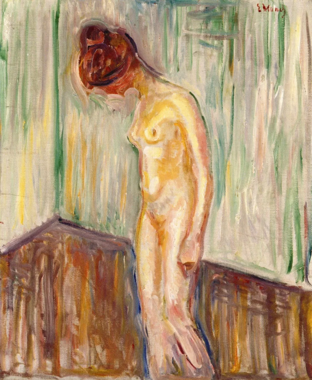 Weeping Woman, by Edvard Munch, oil, 1907
