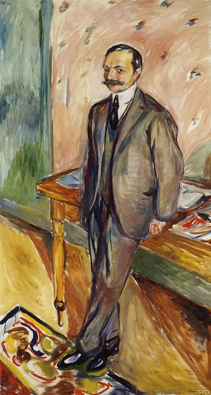 Wilhelm Wartmann, by Edvard Munch, oil, 1923