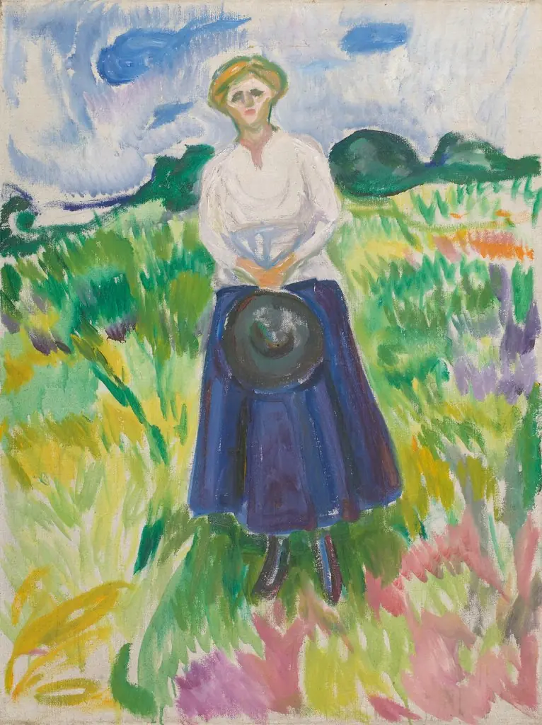 Woman in a Green Meadow