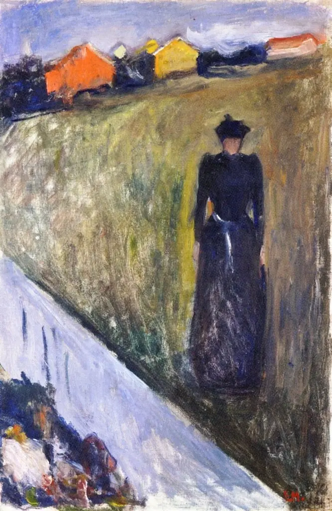 Woman in Evening Landscape, by Edvard Munch