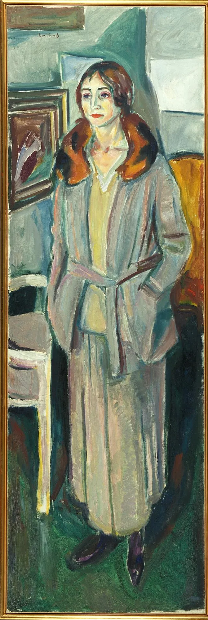 Woman in Grey, by Edvard Munch, oil, 1924