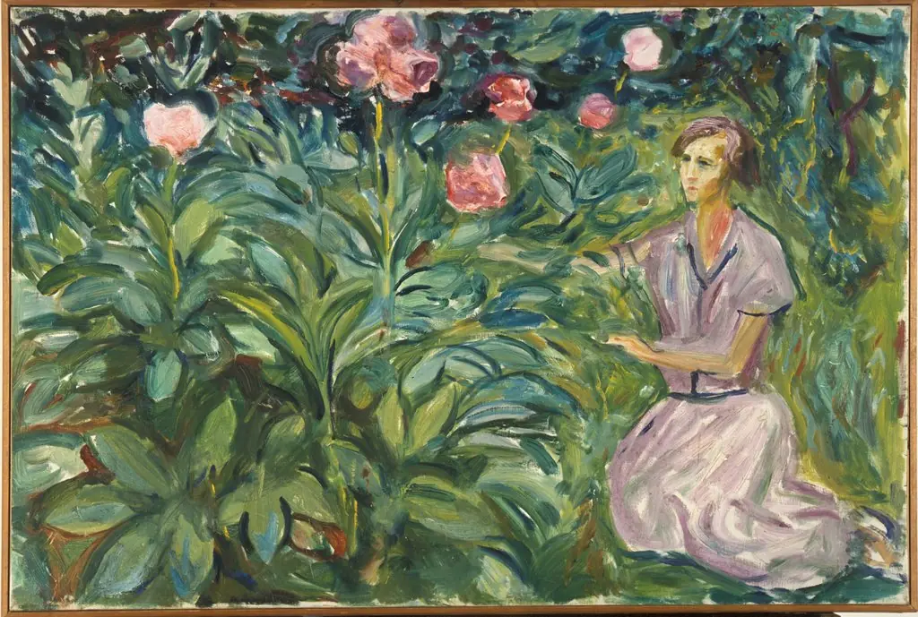 Woman with Peonies, by Edvard Munch
