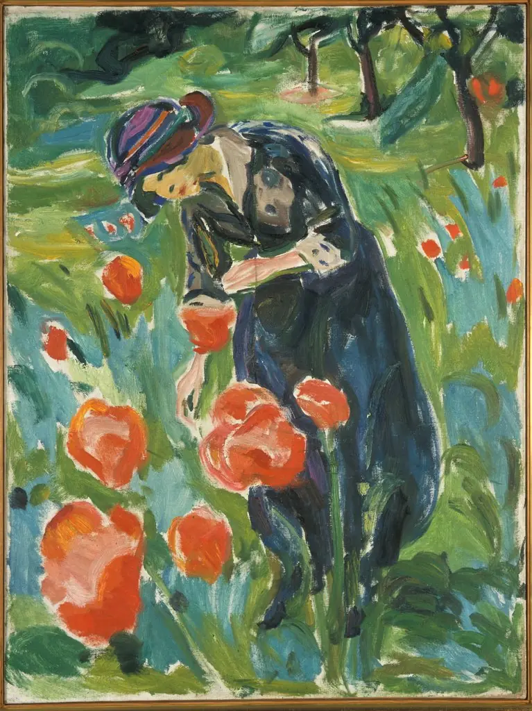 Woman with Poppies, by Edvard Munch