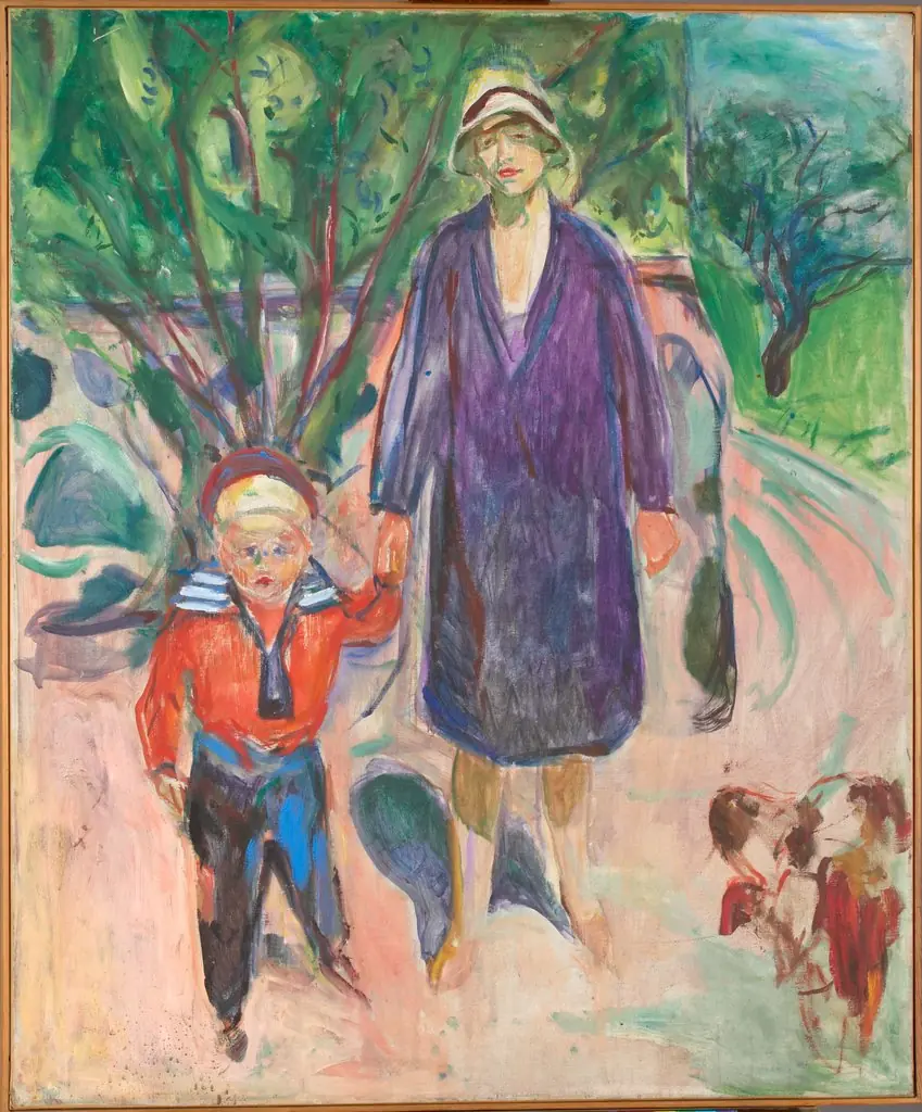 Woman with Small Boy, by Edvard Munch