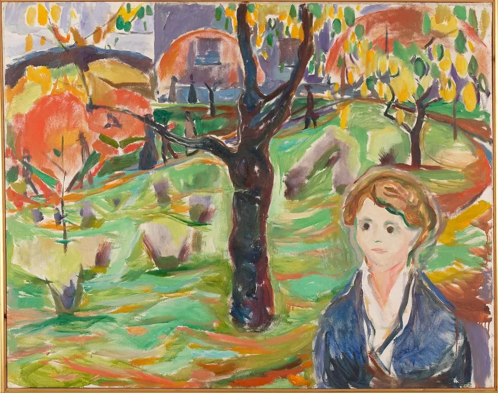 Young Woman in the Garden, by Edvard Munch