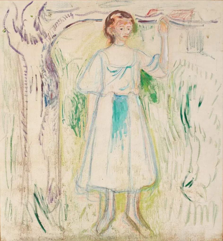 Young Woman Under a Tree, by Edvard Munch
